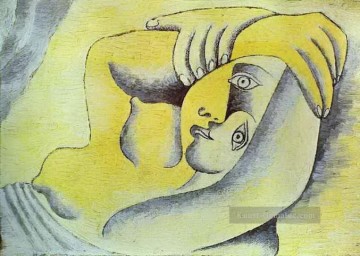  1929 Galerie - Akt auf einem Strand 1929 kubistisch